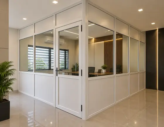 Office Glass Partition, completed by Lucky Enterprises